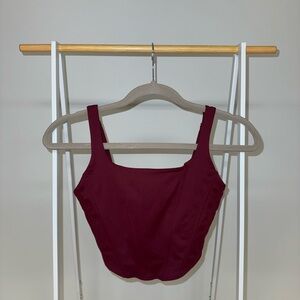 Elegant Burgundy Women's Top
